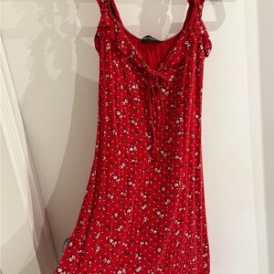 Red Floral Women's Mini Sundress